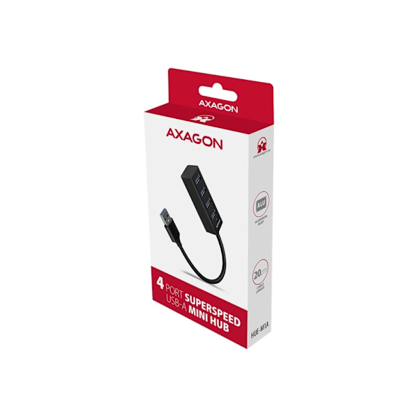 AXAGON HUE-M1A - Hub - 4 x USB 3.2 Gen 1 - desktop model