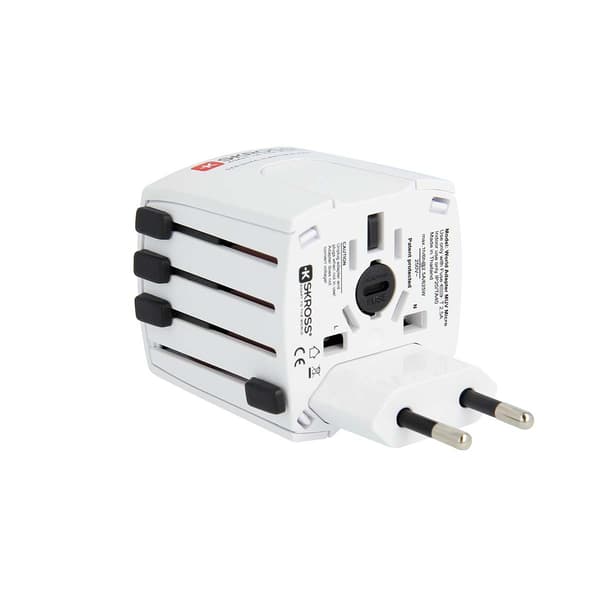 MUV USB (2xA) Kompakt 2-polig världsreseadapter med 2 integrerade USB-portar