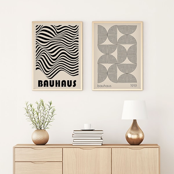 Dekorativ inramad MDF-målning (2 delar) Huhu247 - 50 x 70