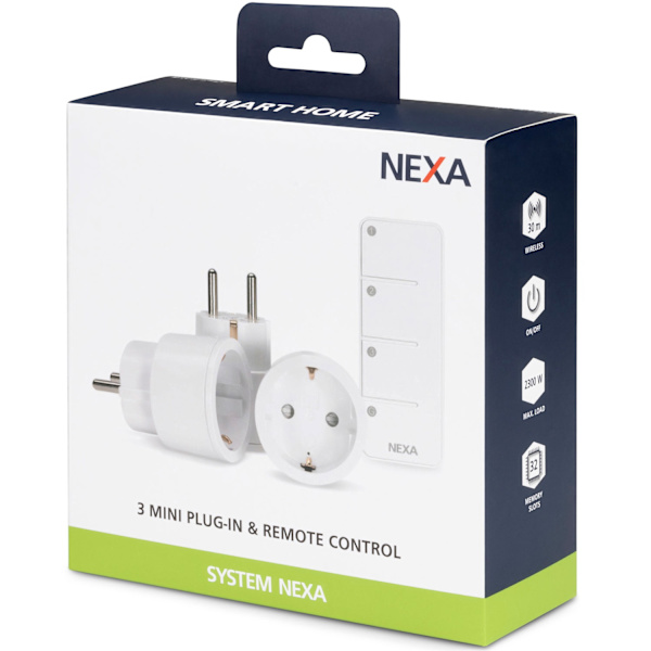 MYCR-2/SET 3 x mini plug-in On/Off inkl fjernbetjening