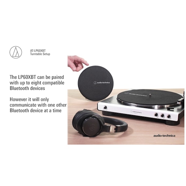 Pladespiller med Bluetooth Sort