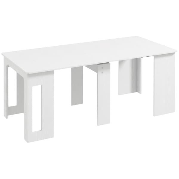 Utdragbart matbord, vitt, 60-180 x 85 x 75 cm