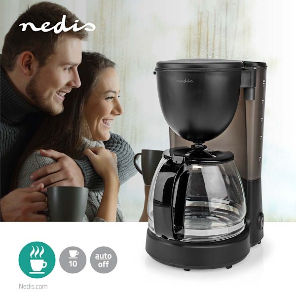Kaffebryggare | Filtrera kaffe | 1.25 l | 10 Koppar | Varmhållningsfunktion | Svart