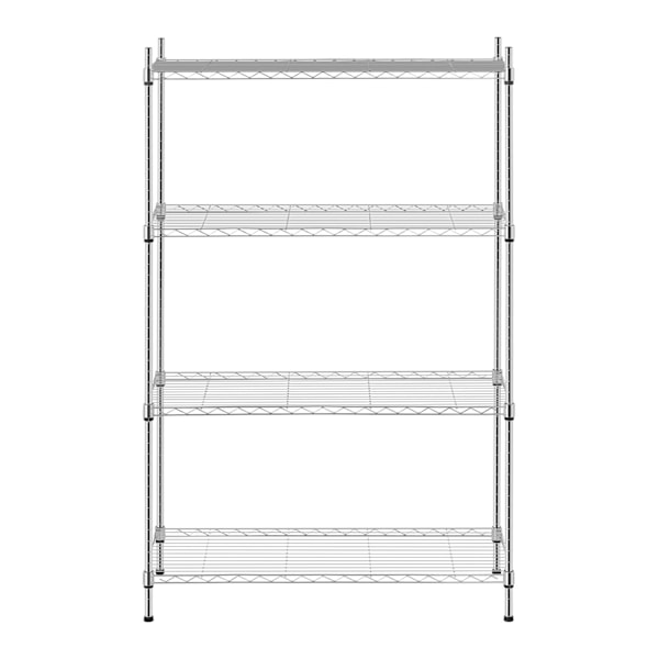 Förkromad genombruten tråd lagerhylla 137x90x35cm upp till 120kg