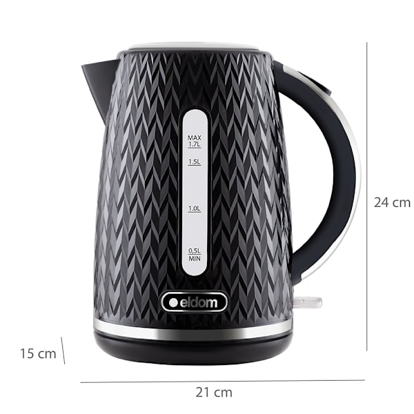 Trådløs elkedel C260 NELO sort ELDOM 1,7 L