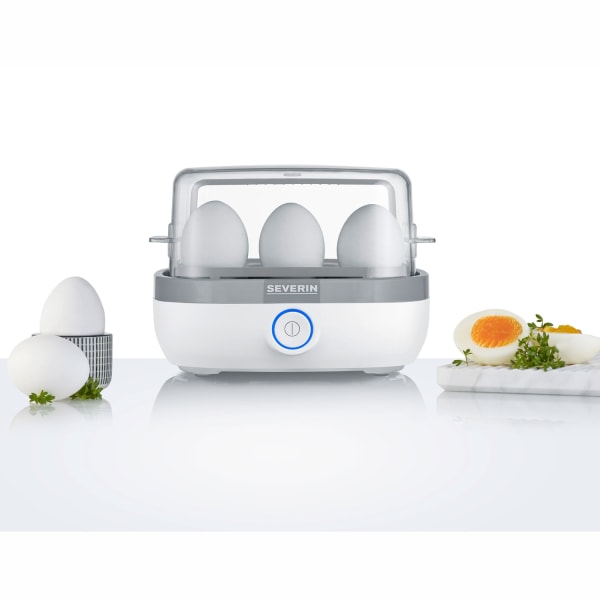 Äggkokare 6 ägg vit LED & ljud vit EK3164