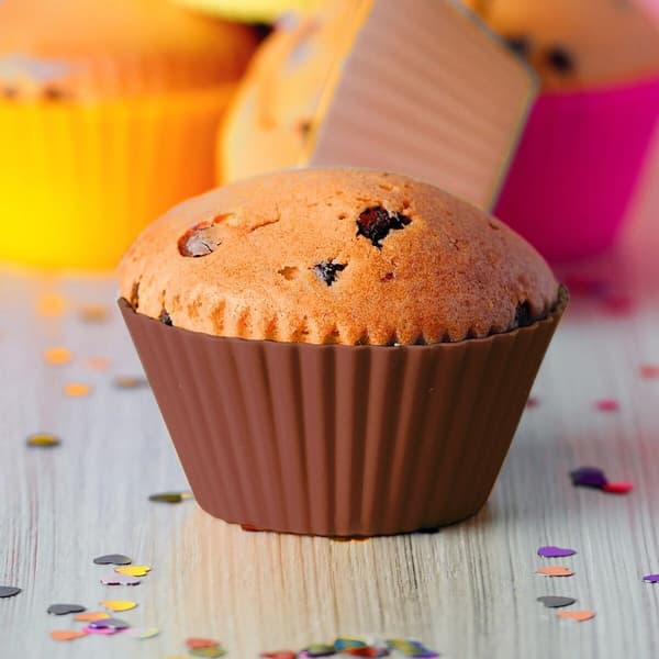 Silikonformar för Muffins - Set om 12 Flexibla och Tåliga