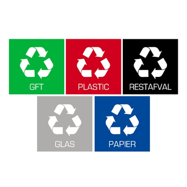 Plafor - Bin Sticker Sæt med 5 stk.
