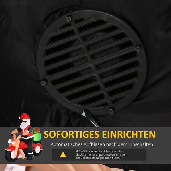 Oppustelig julemands udendørsdekoration med LED'er, 1,65 m