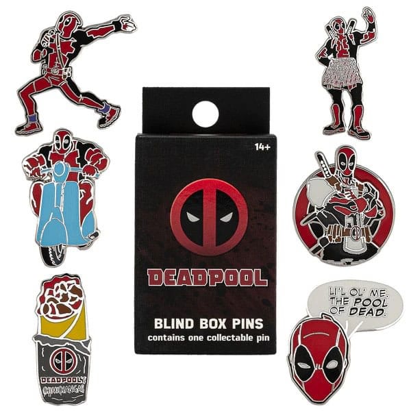 Marvel Loungefly Emalj Pins Blind Box Sortiment Deadpool (12)