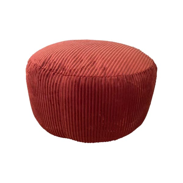 Corduroy Puff – Rund Golvkudde, Boho-stil