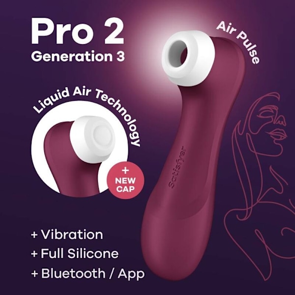 Satisfyer - Pro 2 Generaciã“N 3 Wine Red Bluetooth & App
