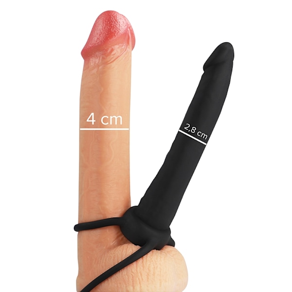 Mytologia - Cobi Onyx anaalidildo kukko- ja kivesrenkaalla 13 silikoni cm