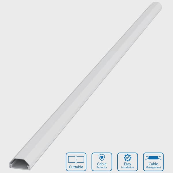 Kabelkanal i aluminium, 110 cm, til vægmontering