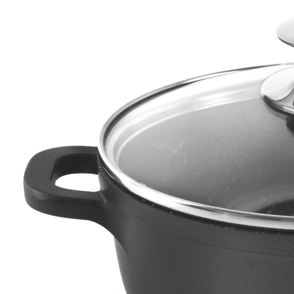 Granitgryde med non-stick og dampventil til alle komfurer
