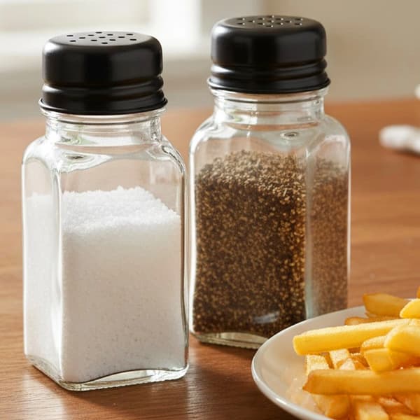 Salt- och pepparkar, glas, 80 ml, set om 2