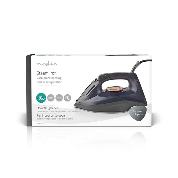 Strygejern | 2200 W | Damp skud | Keramisk | 0.26 l