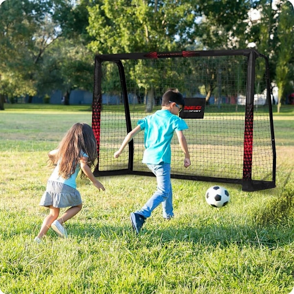 Fodboldmål 180 x 120 x 60 cm, sort/rød, model NS-463