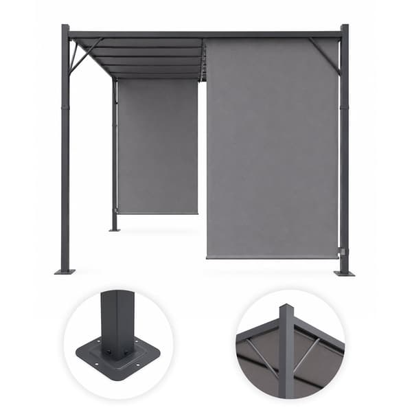 Stålpergola 3x4M med justerbart tak