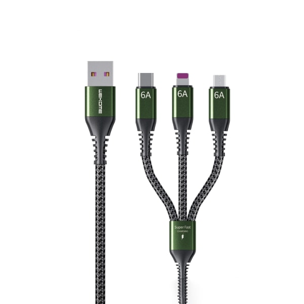 WEKOME WDC-170 Raython Series - 3-in-1 USB-A–USB-C + Lightning +