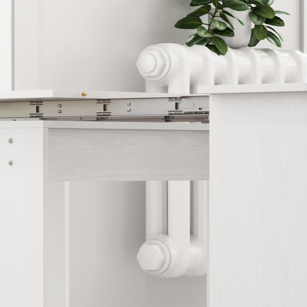 Utdragbart matbord, vitt, 60-180 x 85 x 75 cm