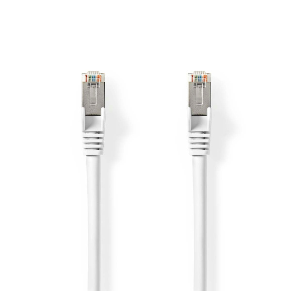 Cat 8.1 nätverkskabel | S/FTP | RJ45 hane | RJ45 hane | 0.25 m | Rund | LSZH | Vit | Label