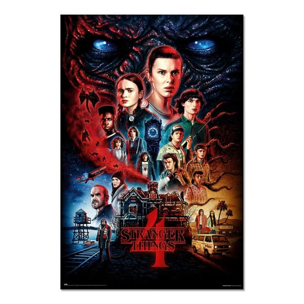 Stranger Things Vecna ​​House seinätaidevedos, 24x36 tuumaa