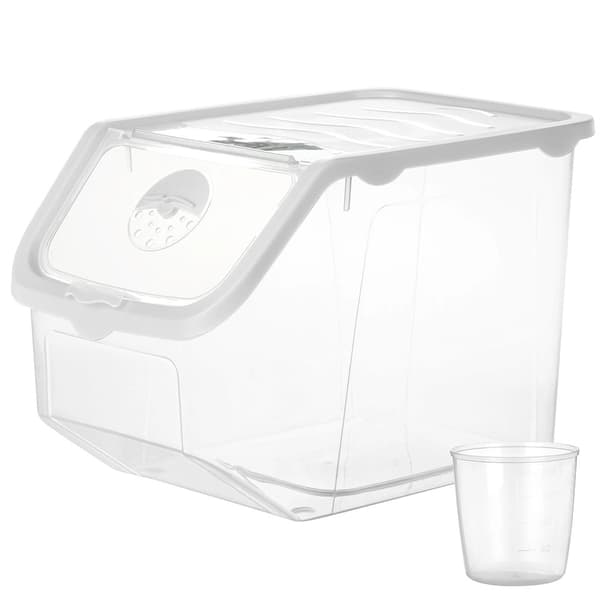 Grøntsagsbeholder, 12L, transparent med låg