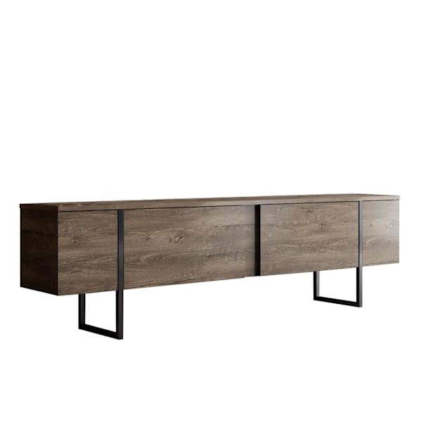 TV Stand Luxe - Valnød, Sort