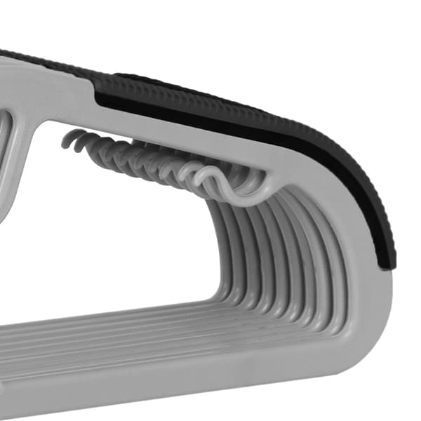 Flexibla plasthängare, 20-pack, gråsvarta, halkfria