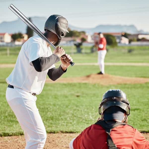 Alu baseballbat i sølv