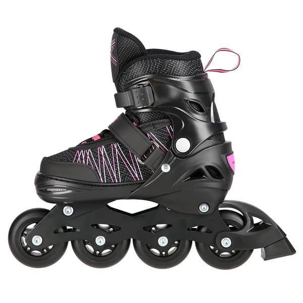 2-i-1 inline & skøjter, sort/lyserød, størrelse S (31-34)