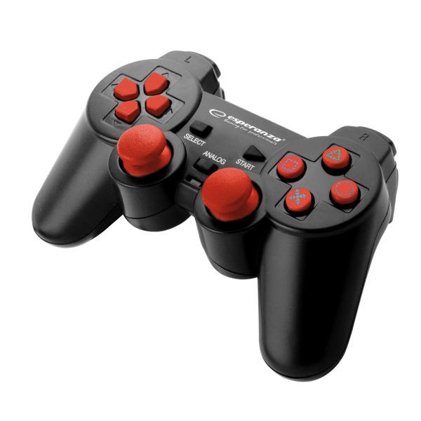 Esperanza Gamepad Pc2/Ps3/Pc Usb Corsair musta/punainen