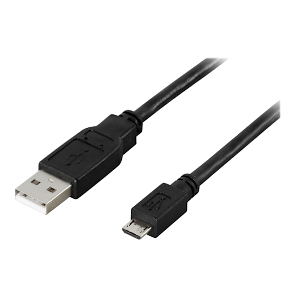 DELTACO USB-303S - USB-kabel - USB (han) til mikro-USB type B (han) - 3 m - sort