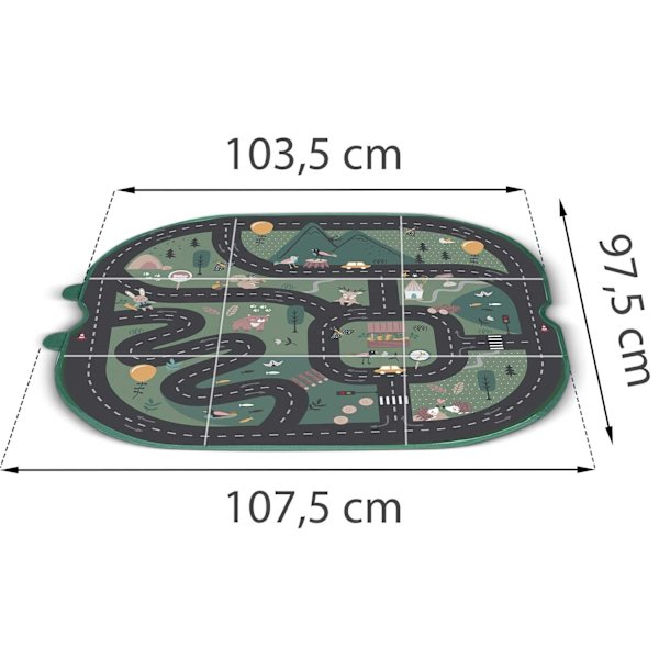 Förvaringslåda och lekmatta NK-408 Nukido - grön
