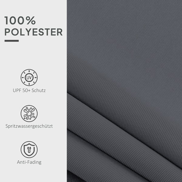 Markiisin päällinen, teltan kangas reunuksella, vettä hylkivä vaihtokangas 3 x 2,5 m markiisiin, teltan kangas, aurinkosuoja puutarhaan, parveke, piha
