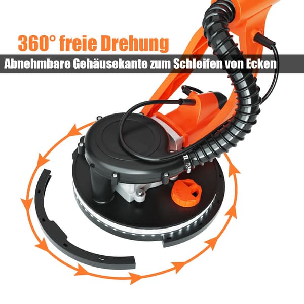 Elektrisk gipsslip 750W, 225mm, dammutsug