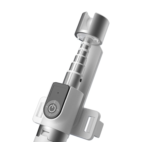 Selfie stick teleskopisk selfie stick med stativ og fjernbetjening BT F18W hvid