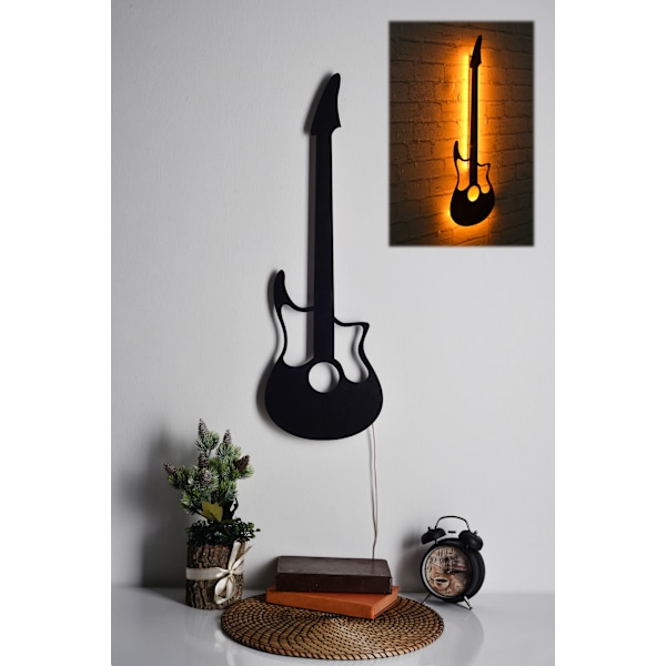 Dekorativ LED-belysningsgitarr - Gul