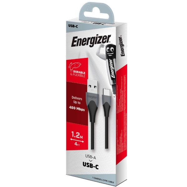 Energizer Classic - USB-A till USB-C anslutningskabel 1,2 m (sva