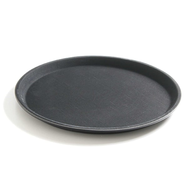Skridsikker tjenerbakke, rund, diameter. 46 cm - sort