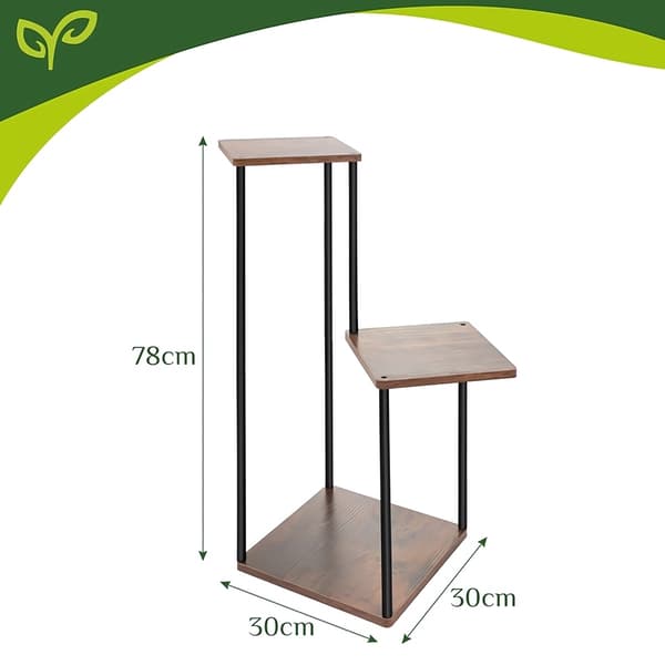 Kukkateline 78 cm, 3 hyllyä, rautarunko, 40 kg kuorma