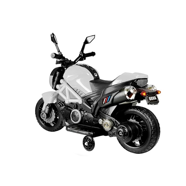 Hvid GTM1188 batterimotorcykel: Realistisk design, LED-lys