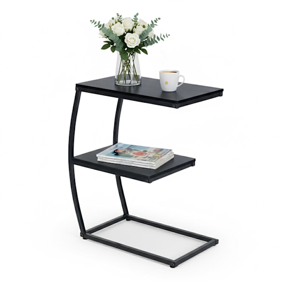 C-format sidobord, 2 nivåer, metallram