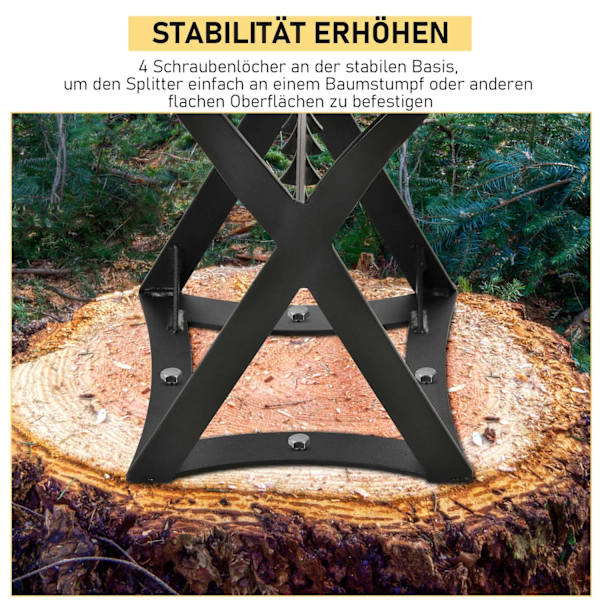 Manuaalinen Puunhalkaisukone Hiiliteräkselle Kotimatkailulle Outdoor Quick-Halkaisukone