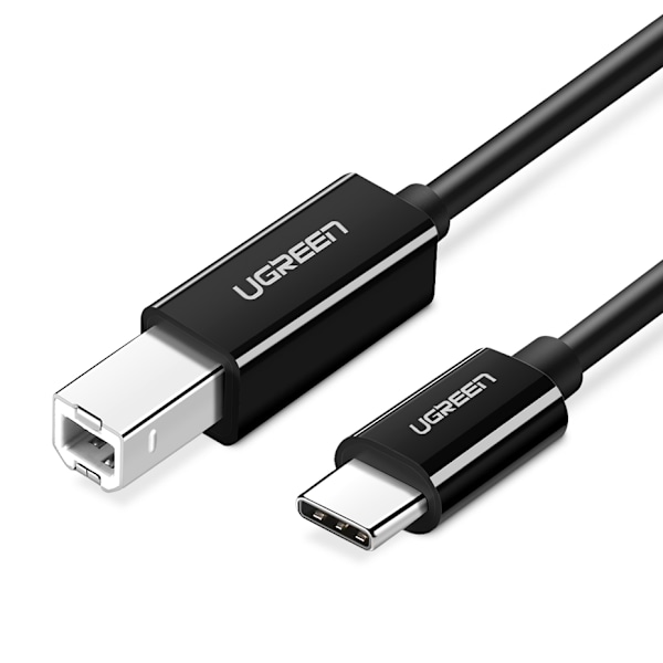 Kaapeli tulostimelle, faksiskannerille, USB-C - USB-B, 1m, musta