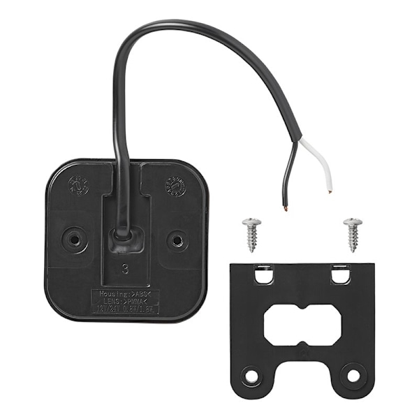 Forreste positionslygte 12/24V hvid 65 x 65 mm LED med holder