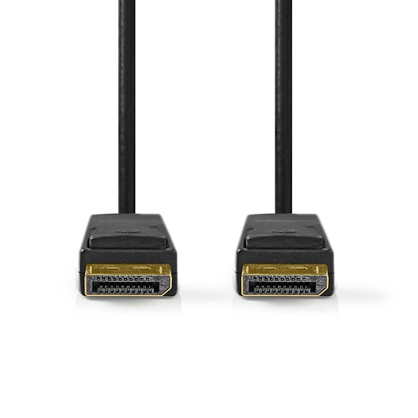 Displayport kabel | DisplayPort Han | DisplayPort Han | 8K@60Hz | Guldplateret | 3.00 m | Runde | PVC | Sort | Label