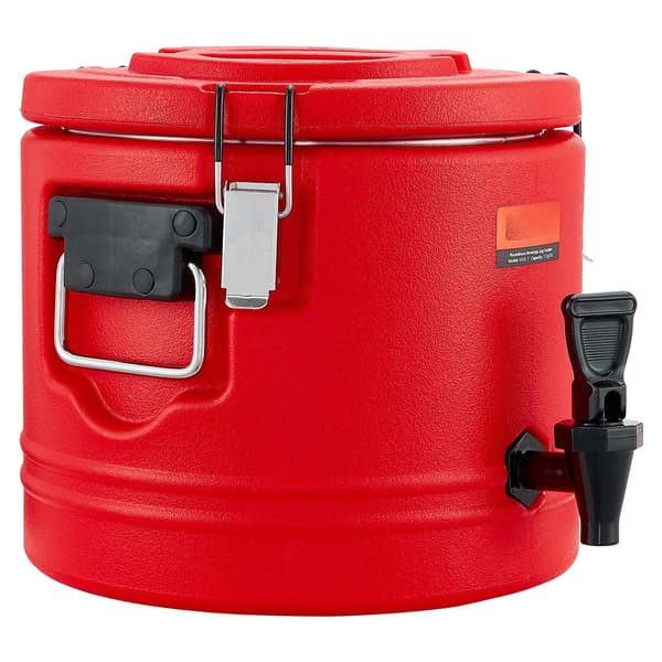 Isolerad dryckesdispenser 2,2 gallon, varm och kall, stålfoder