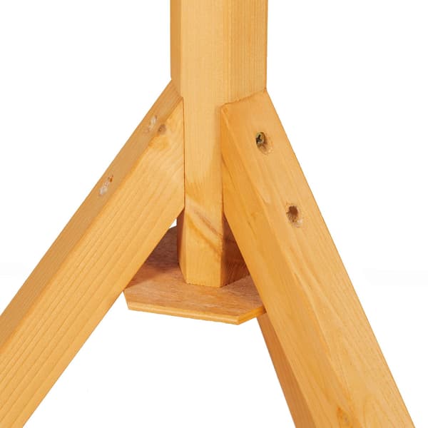 Iso lintupöytä pylväässä